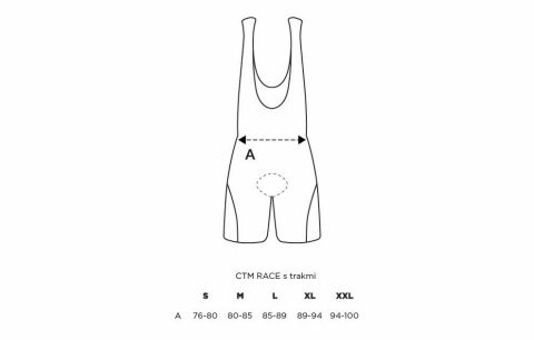 Nohavice CTM 2017 RACE line, s trakmi, modrý lem S