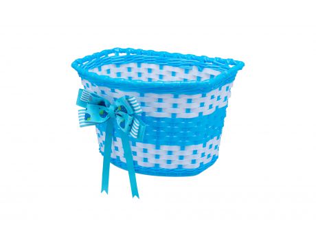 Košík na riadidlá , detský plastový,modrá/biela