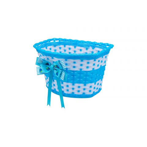 Košík na riadidlá , detský plastový,modrá/biela
