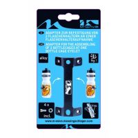 Adaptér na uchytenie 2-držiakov fliaš, Al, čierny