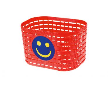 M-Wave Košík plastový na riadidlá, detský, červený 