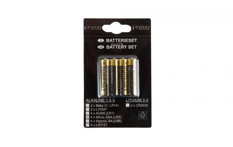 Batérie Micro UM-4,AAA,LR3, 4ks na blistri