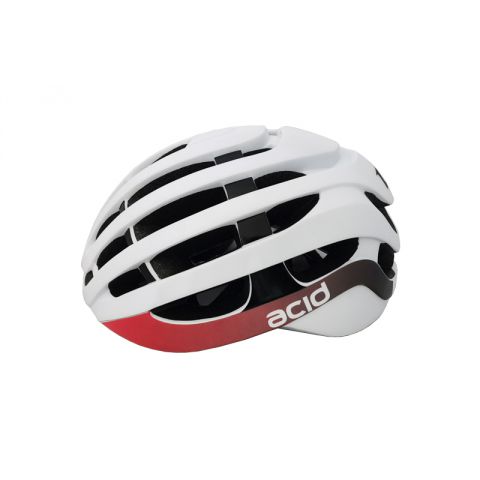 Cyklistická prilba ACID, S / M (54-58cm), white-black-red, shine