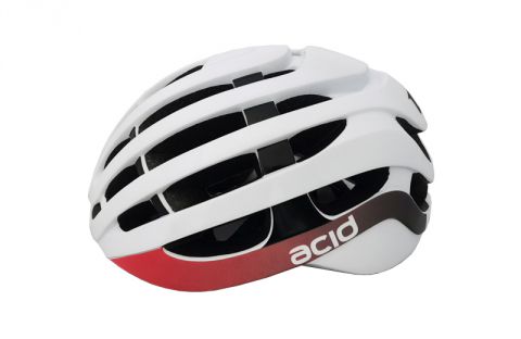 Cyklistická prilba ACID, S / M (54-58cm), white-black-red, shine