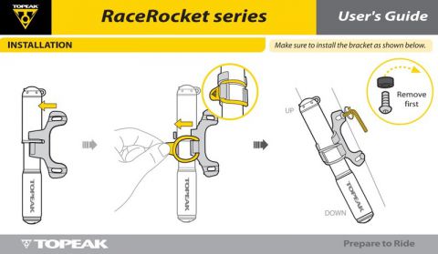 Mini-hustilka Topeak RACE ROCKET HP zlatá