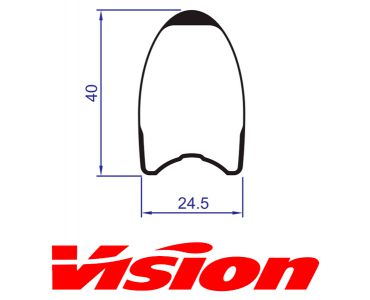 Vision Ráfik VISION Metron 40SL Tubular zadný, 21 dier 