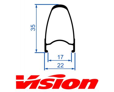 Vision VISION predný ráfik TEAM35 16H w / oLogo 