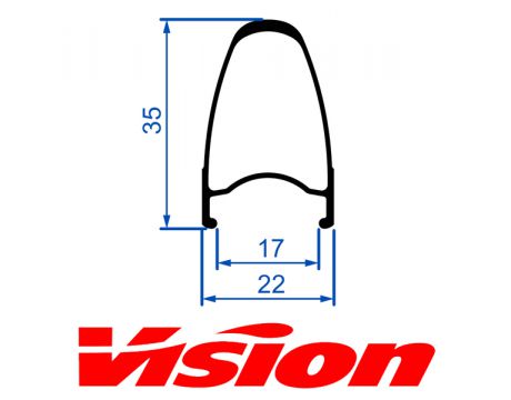 VISION predný ráfik TEAM35 16H w / oLogo