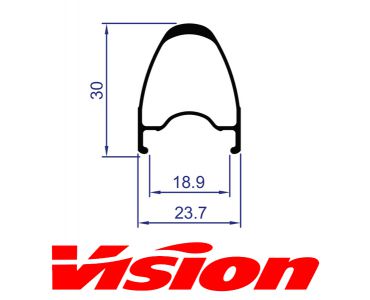Vision VISION predný ráfik TEAM 30 18H w / oLog 