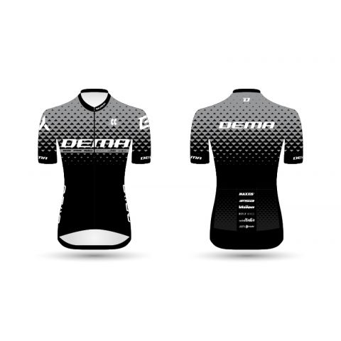 Cyklistický dres pánsky DEMA black / gray L