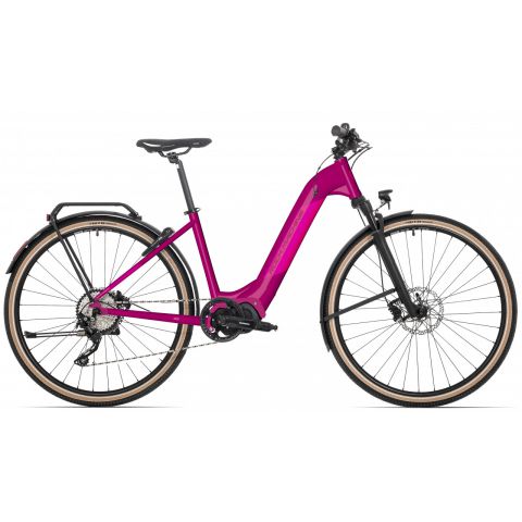 Rock Machine Elektrobicykel Crossride INT e500 Lady Touring, model 2021, fialová/ružová