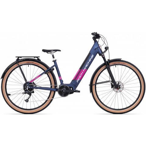 Rock Machine Elektrobicykel Storm INT e90-29 LADY TOURING, 500 Wh, model 2021, modrá/strieborná/ružová